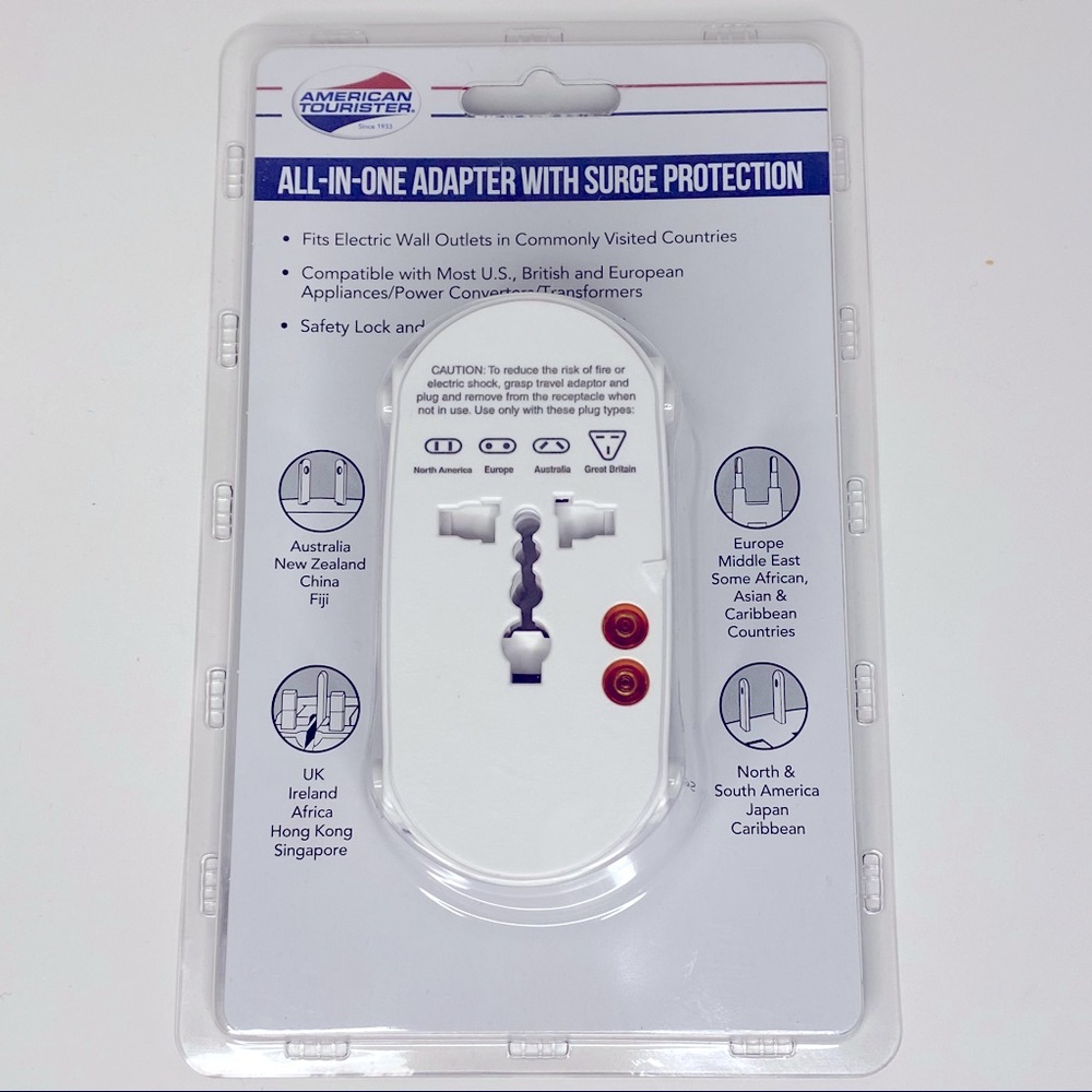 American Tourister Adapter with Surge Protector